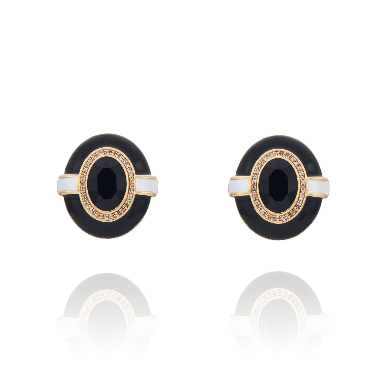 Duomo Black Crystal Earrings
