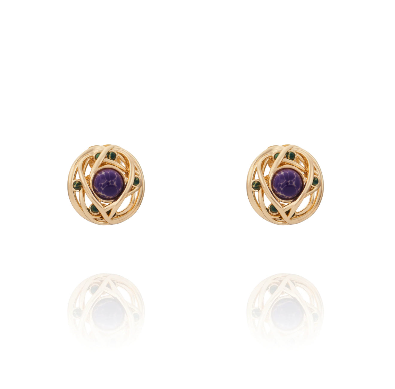 Galeria Stud Earrings Amethyst