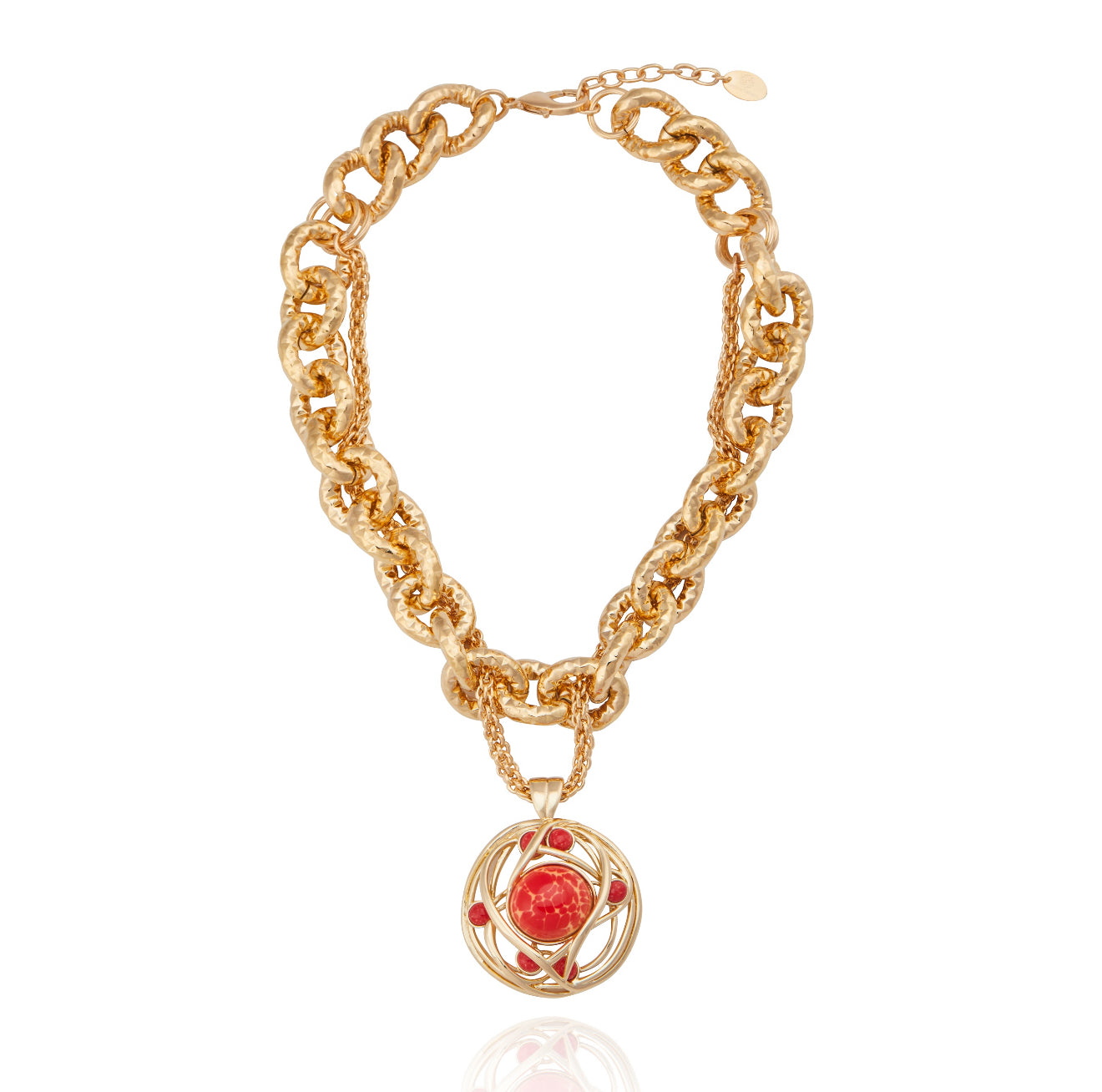 Galeria Pendant Necklace Coral