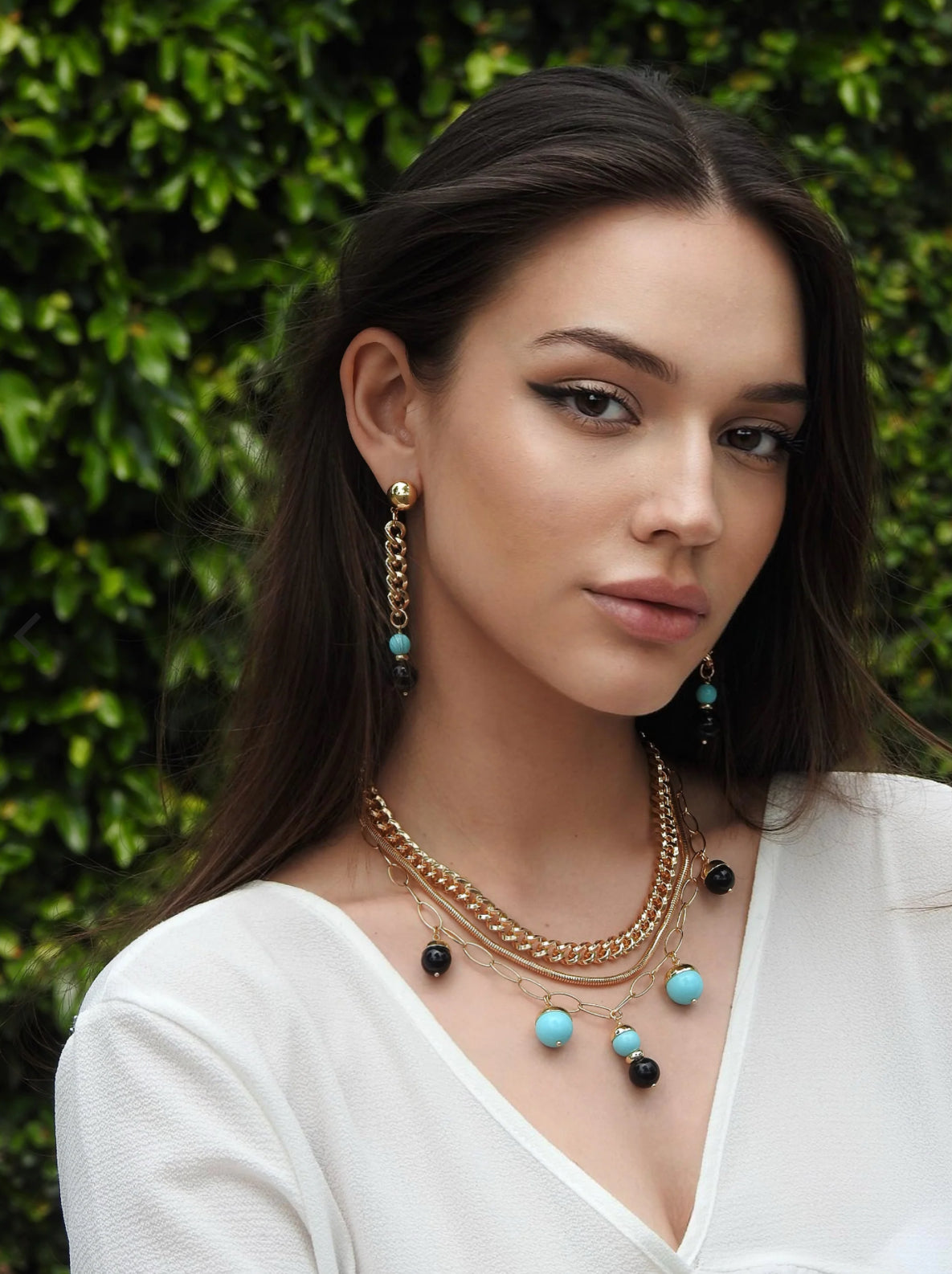 San Marcos Stone Charm Earrings Turquoise