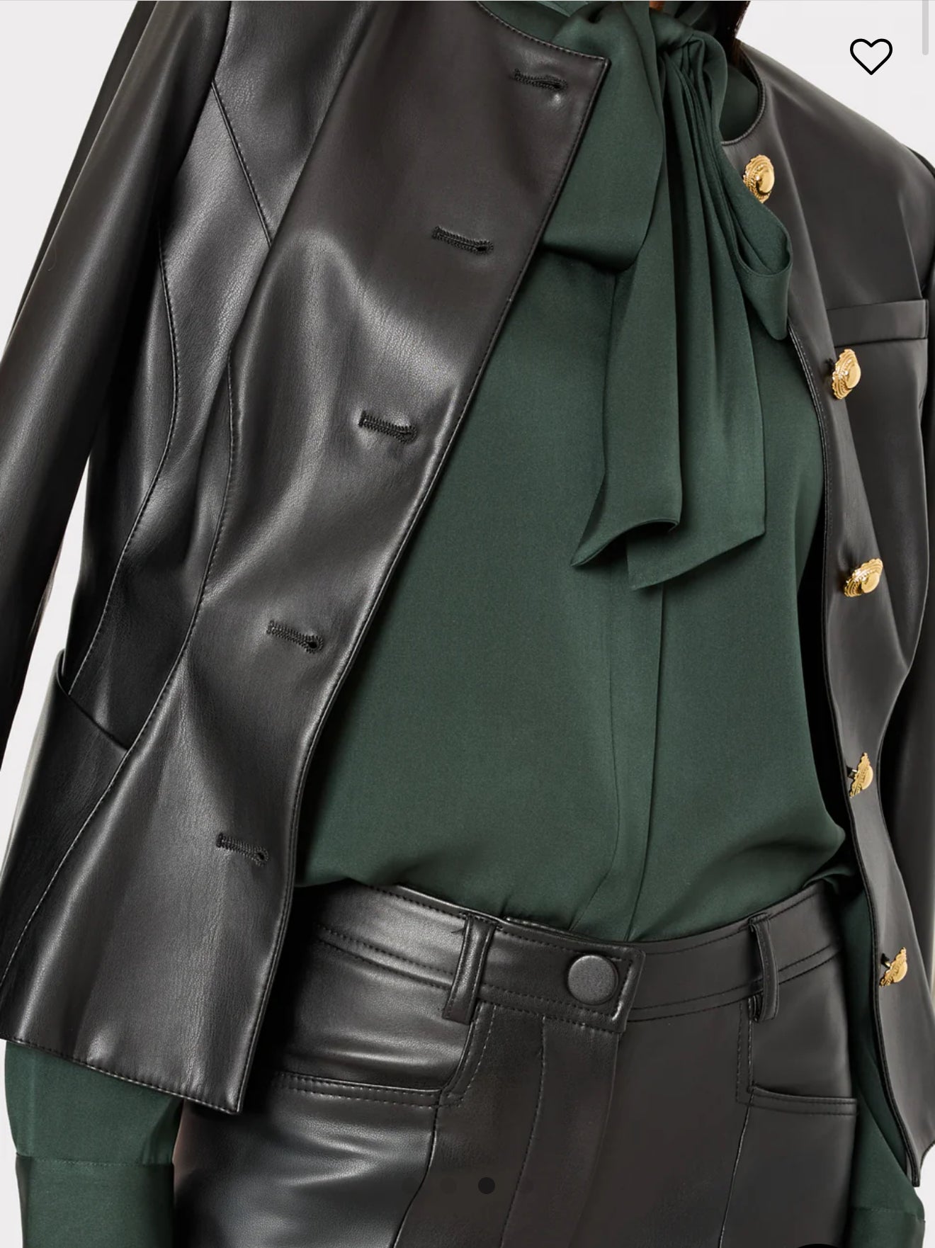 Tie Neck Blouse Green