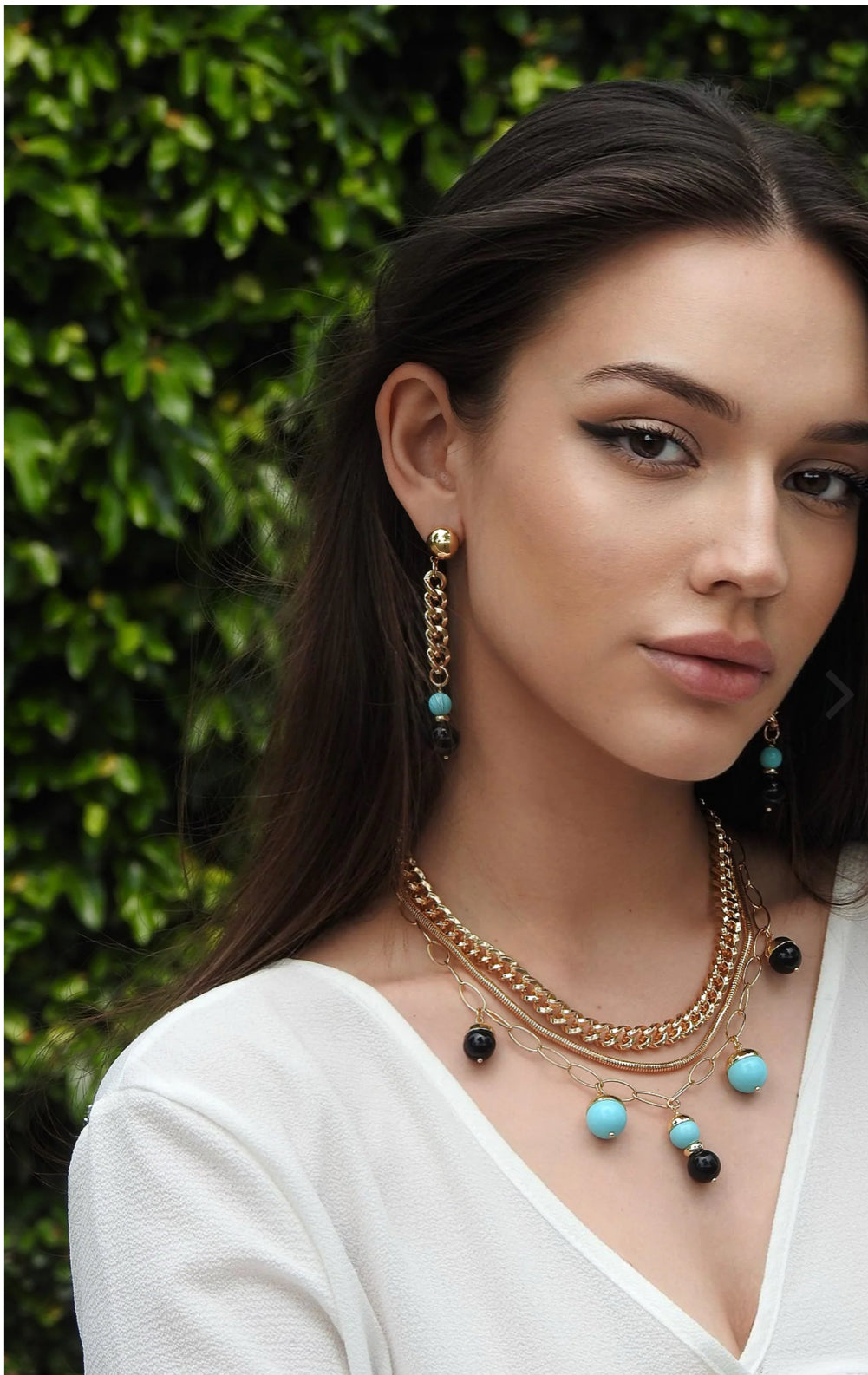 San Marcos Stone Turquoise Charm Necklace