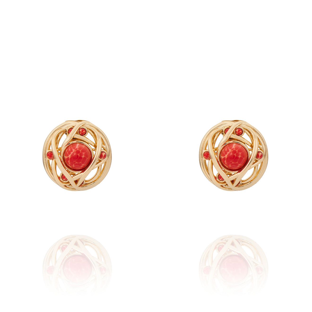 Galeria Stud Earrings Coral