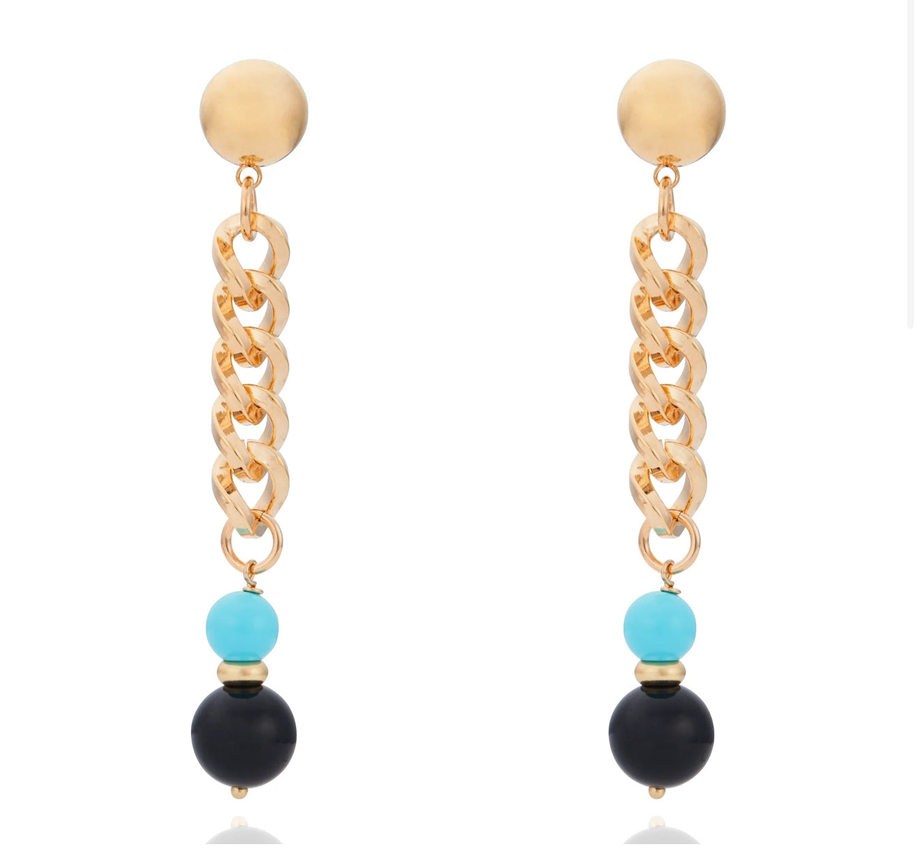 San Marcos Stone Charm Earrings Turquoise
