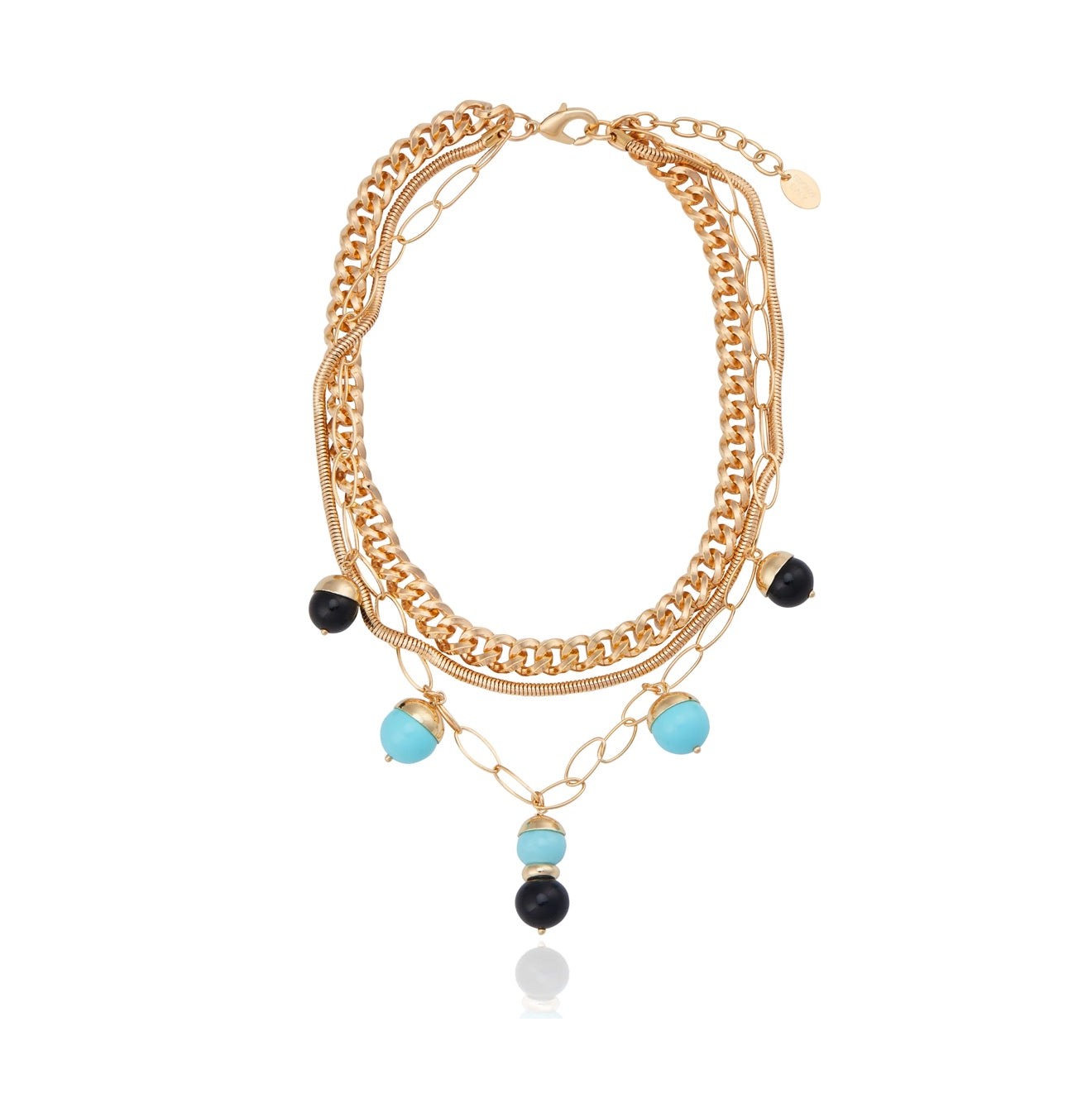 San Marcos Stone Turquoise Charm Necklace