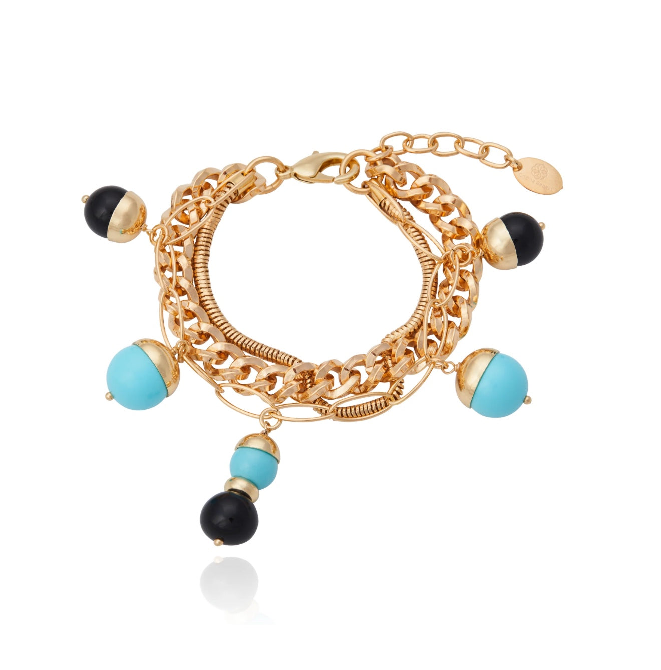 San Marcos Stone Turquoise Charm Bracelet
