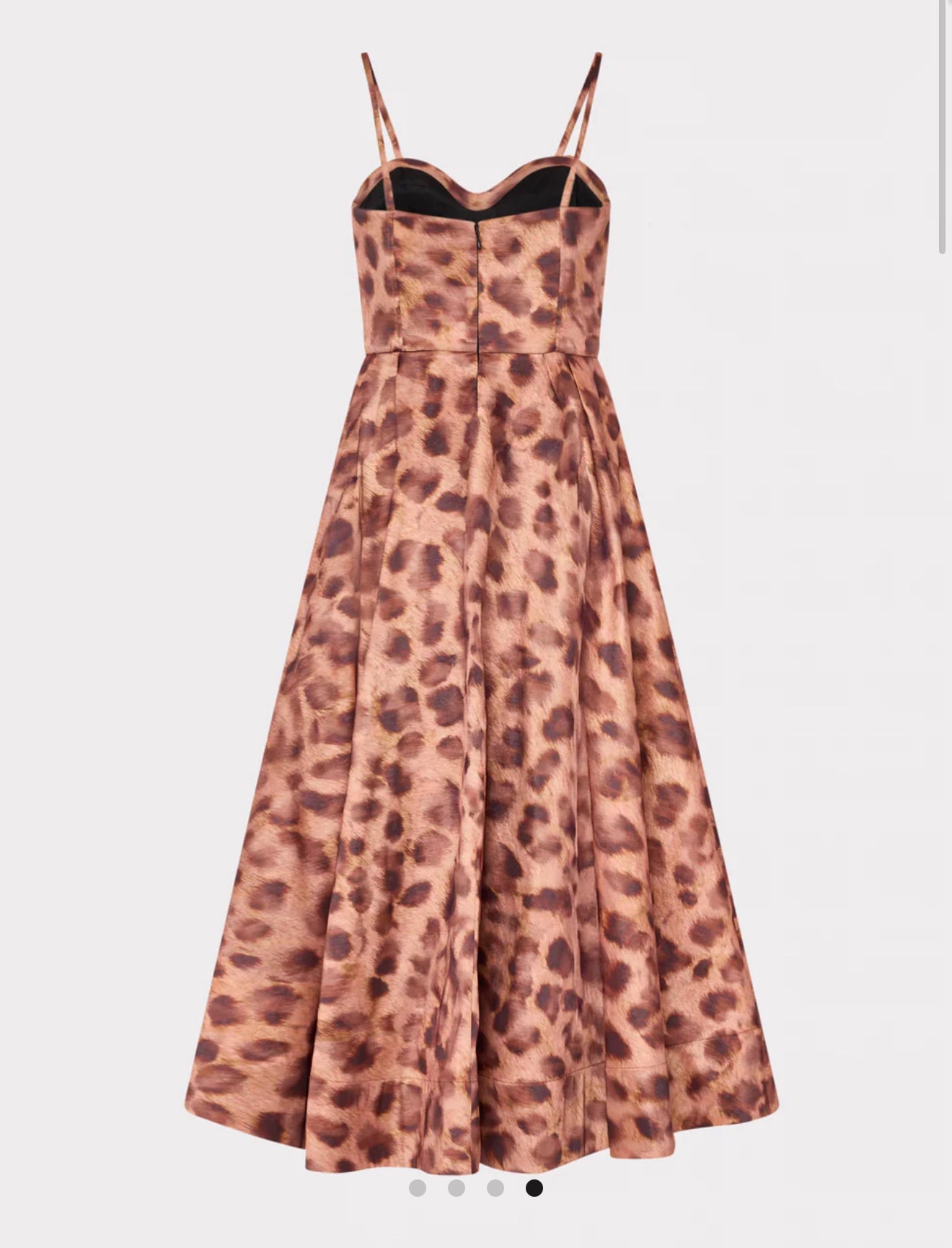 Queen Leopard Print Taffeta Bustier Dress