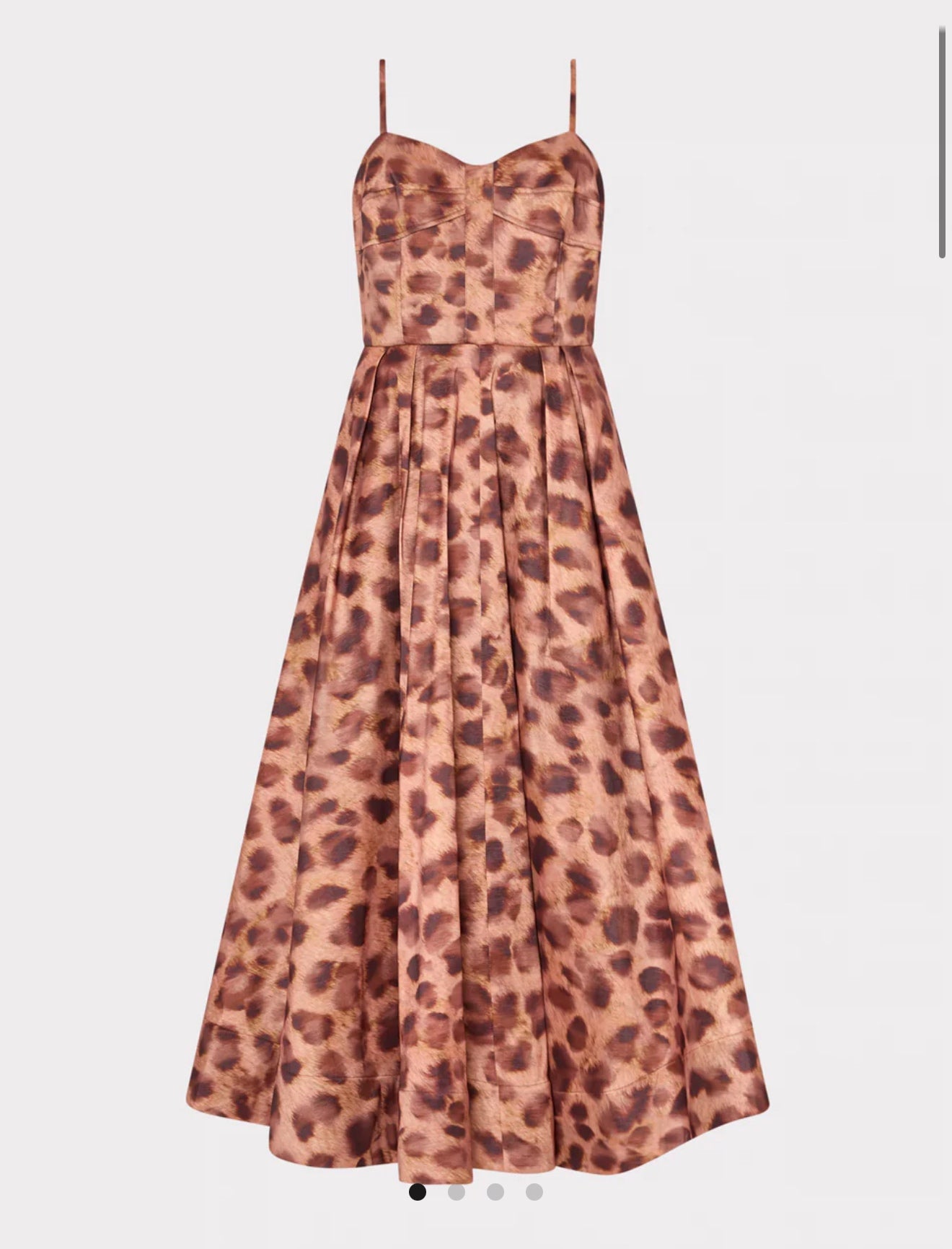 Queen Leopard Print Taffeta Bustier Dress
