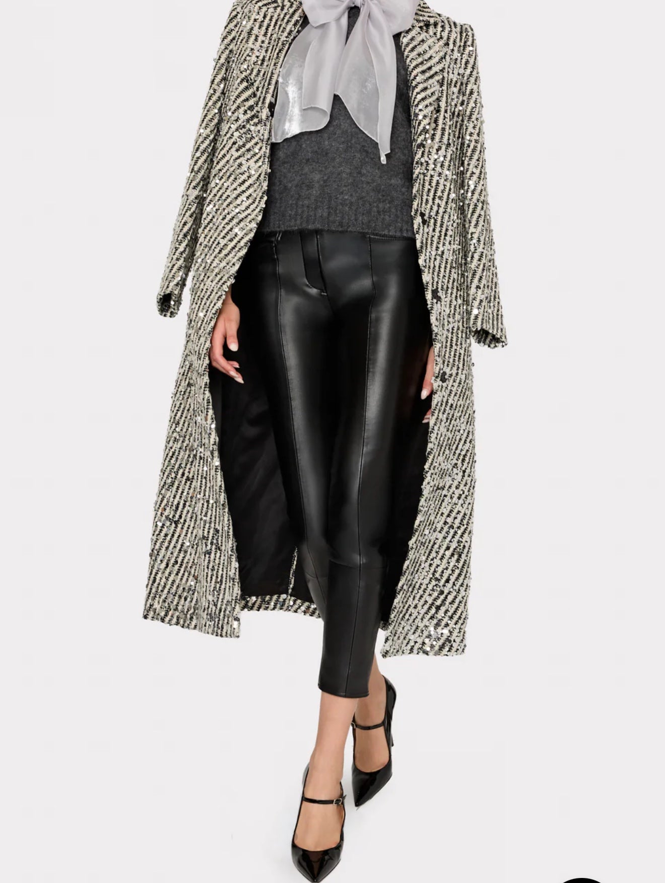 Wanda Sequins Stripe Coat
