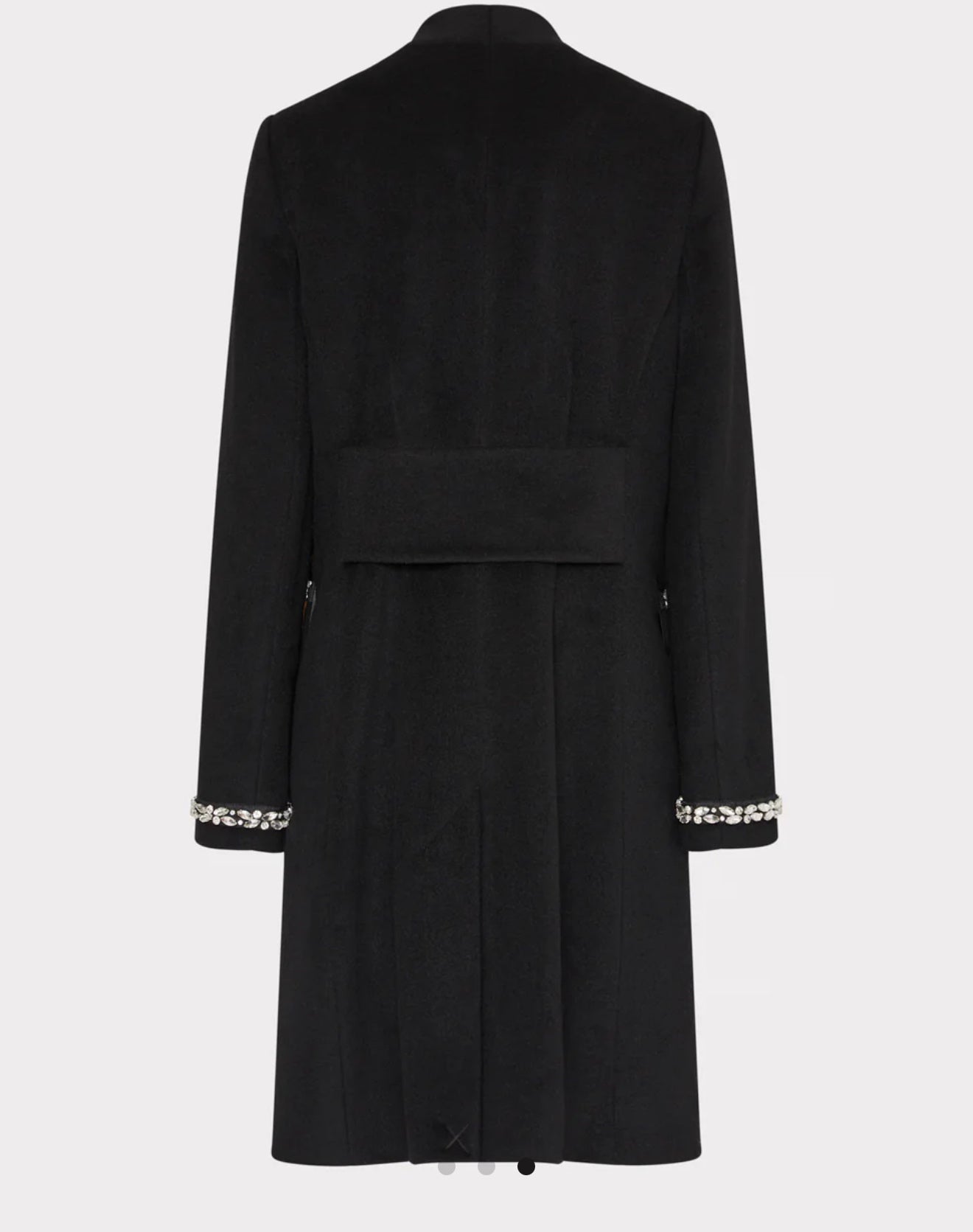 Embellished Trim Long Coat