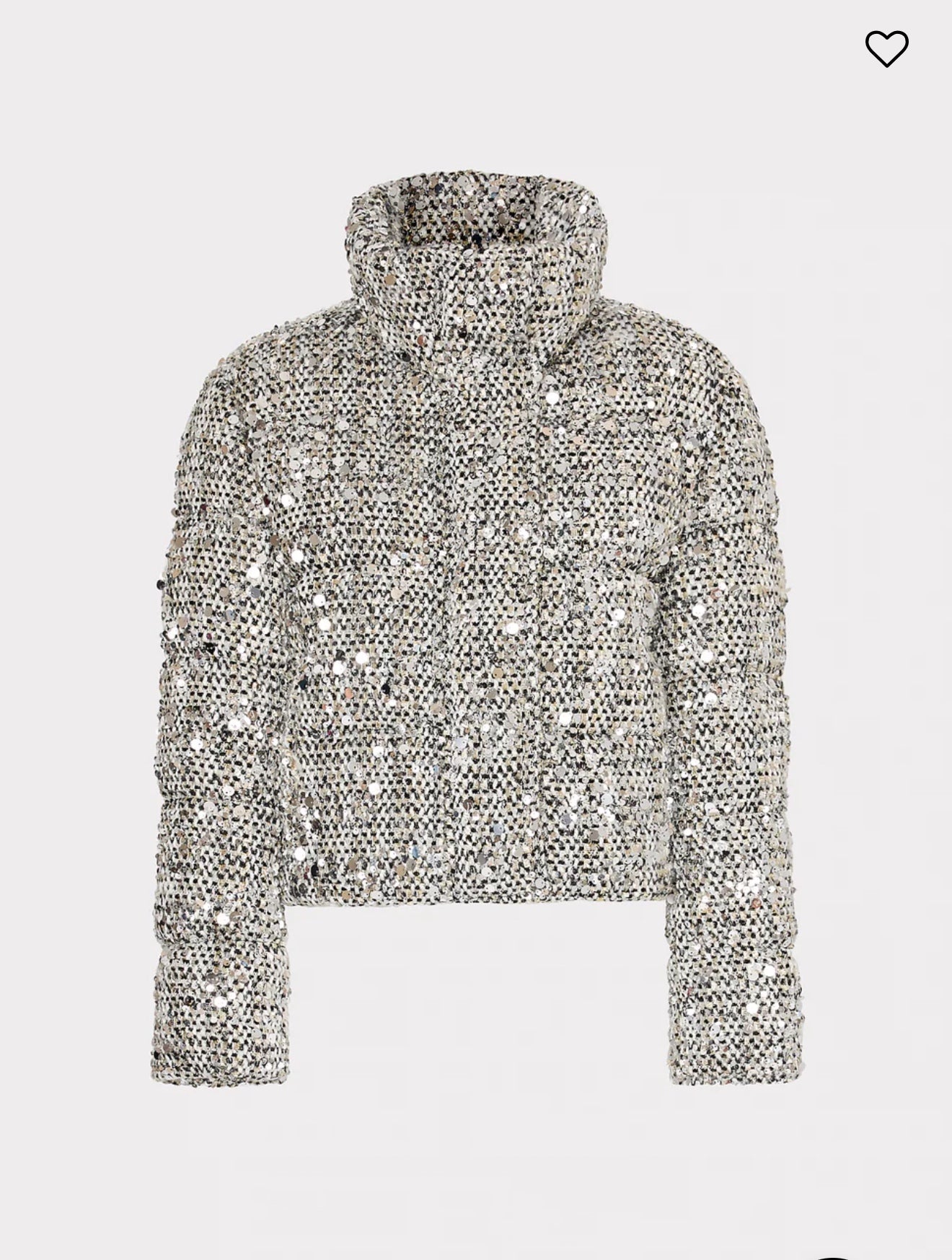 Hayes Sequin Tweed Puffer