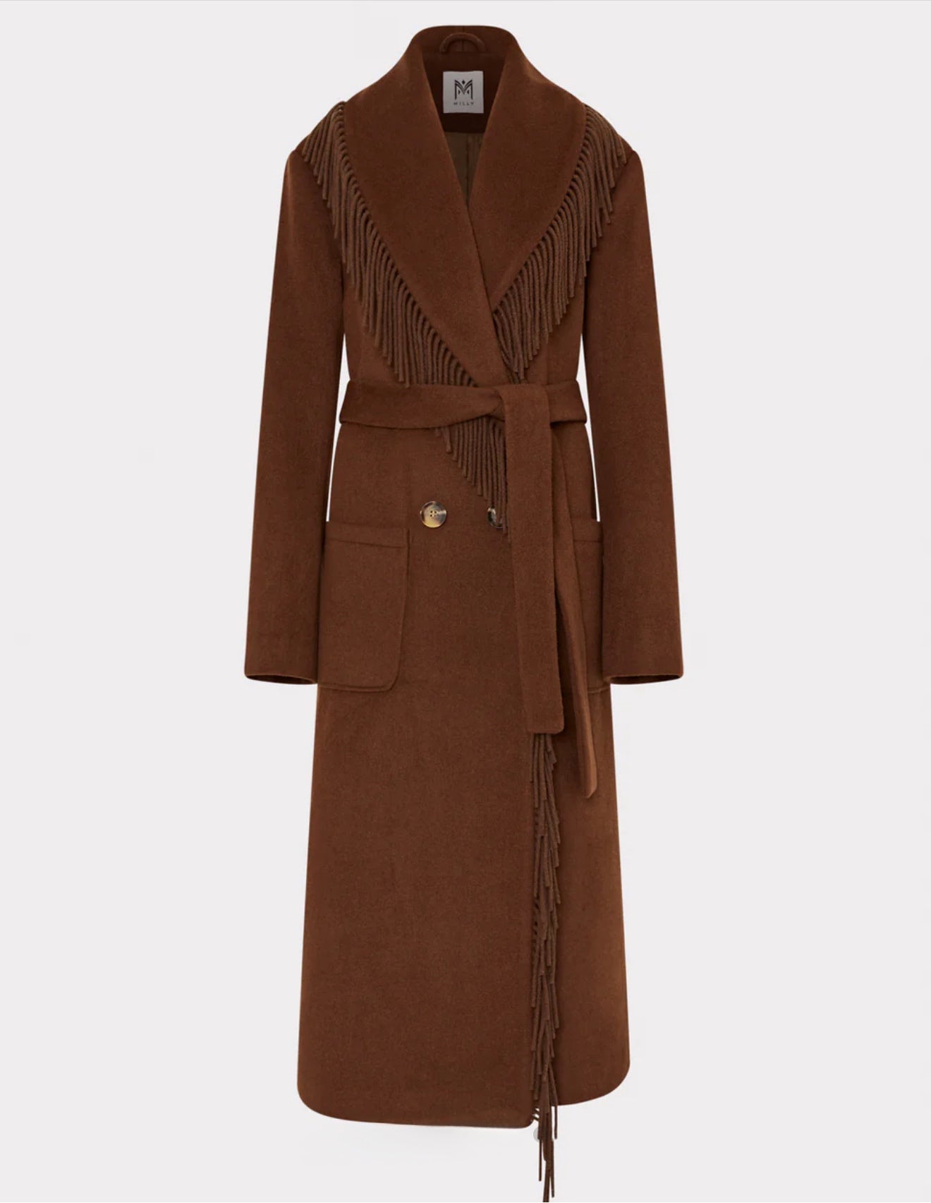 Wyatt Fringe Wool Overcoat