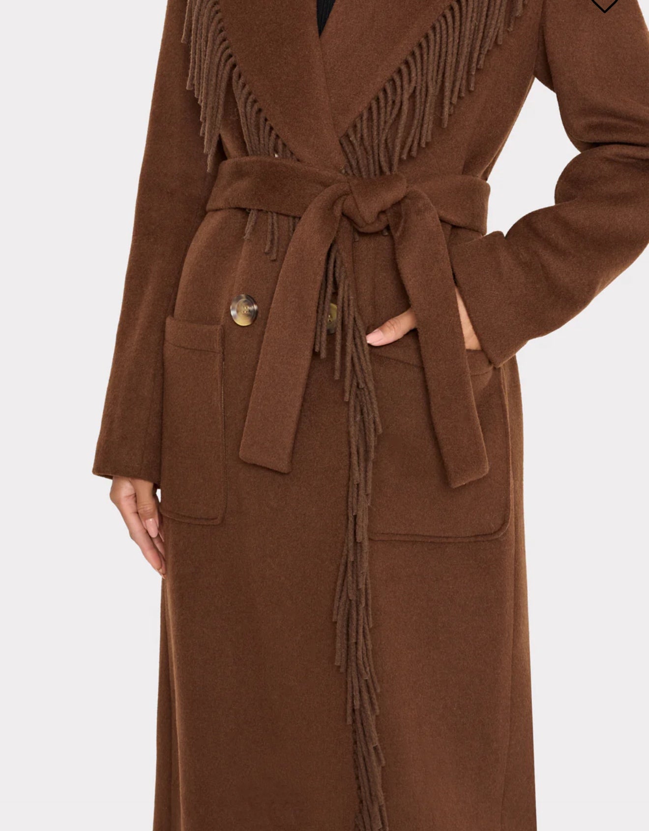 Wyatt Fringe Wool Overcoat