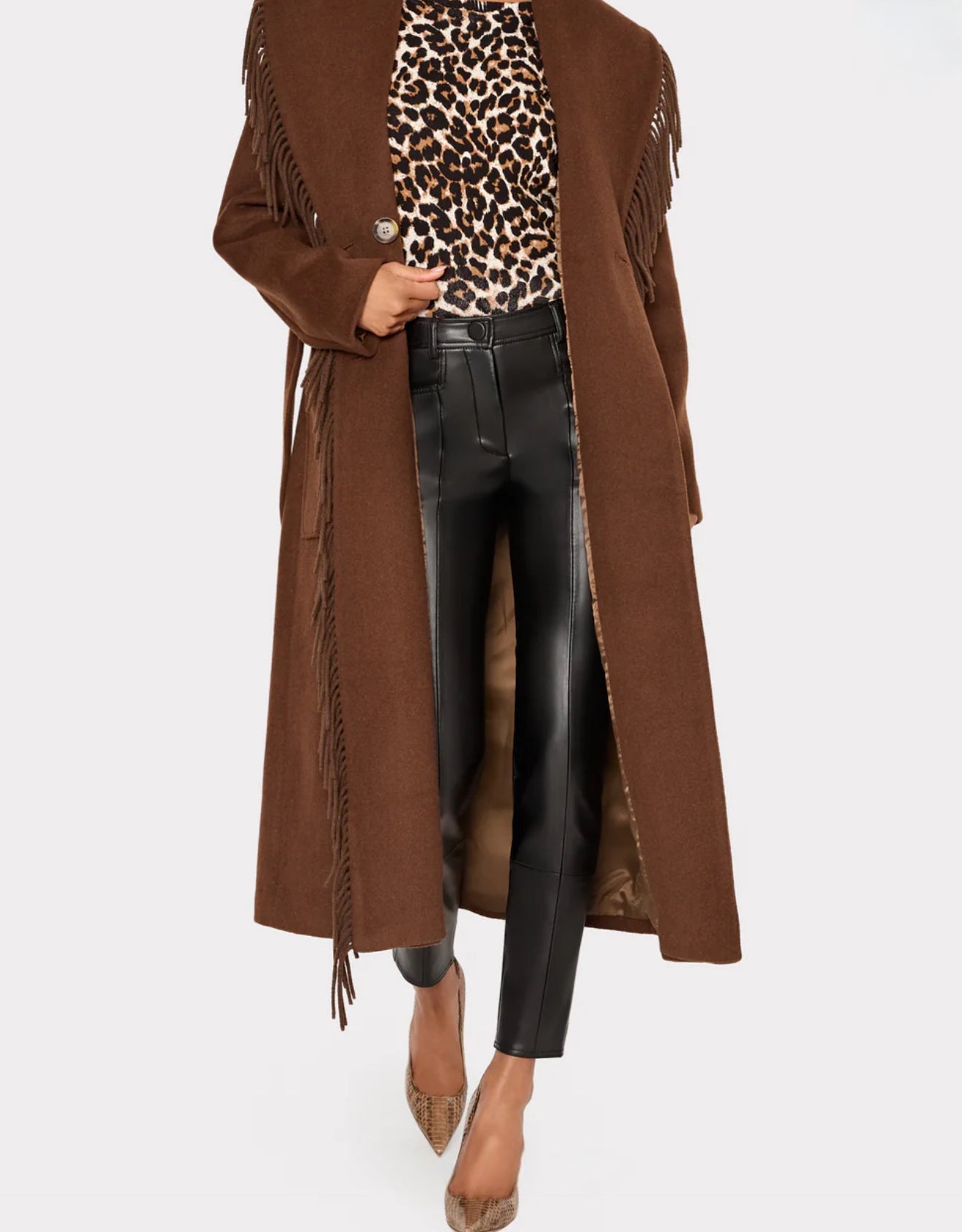 Wyatt Fringe Wool Overcoat