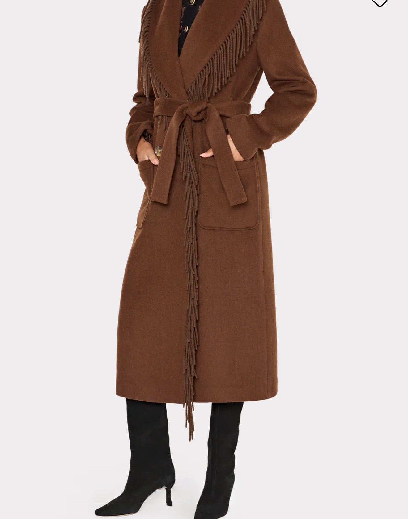 Wyatt Fringe Wool Overcoat