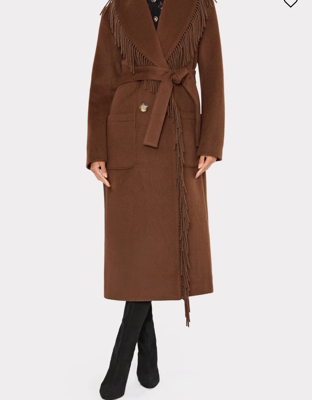 Wyatt Fringe Wool Overcoat