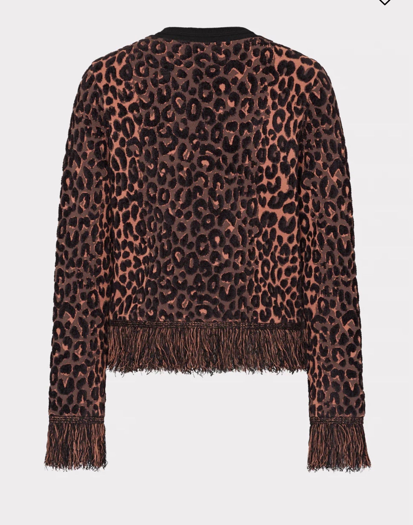 Leopard Fringe Cardigan Jacket
