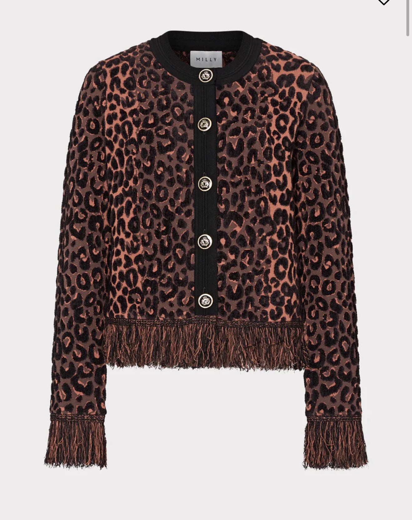 Leopard Fringe Cardigan Jacket