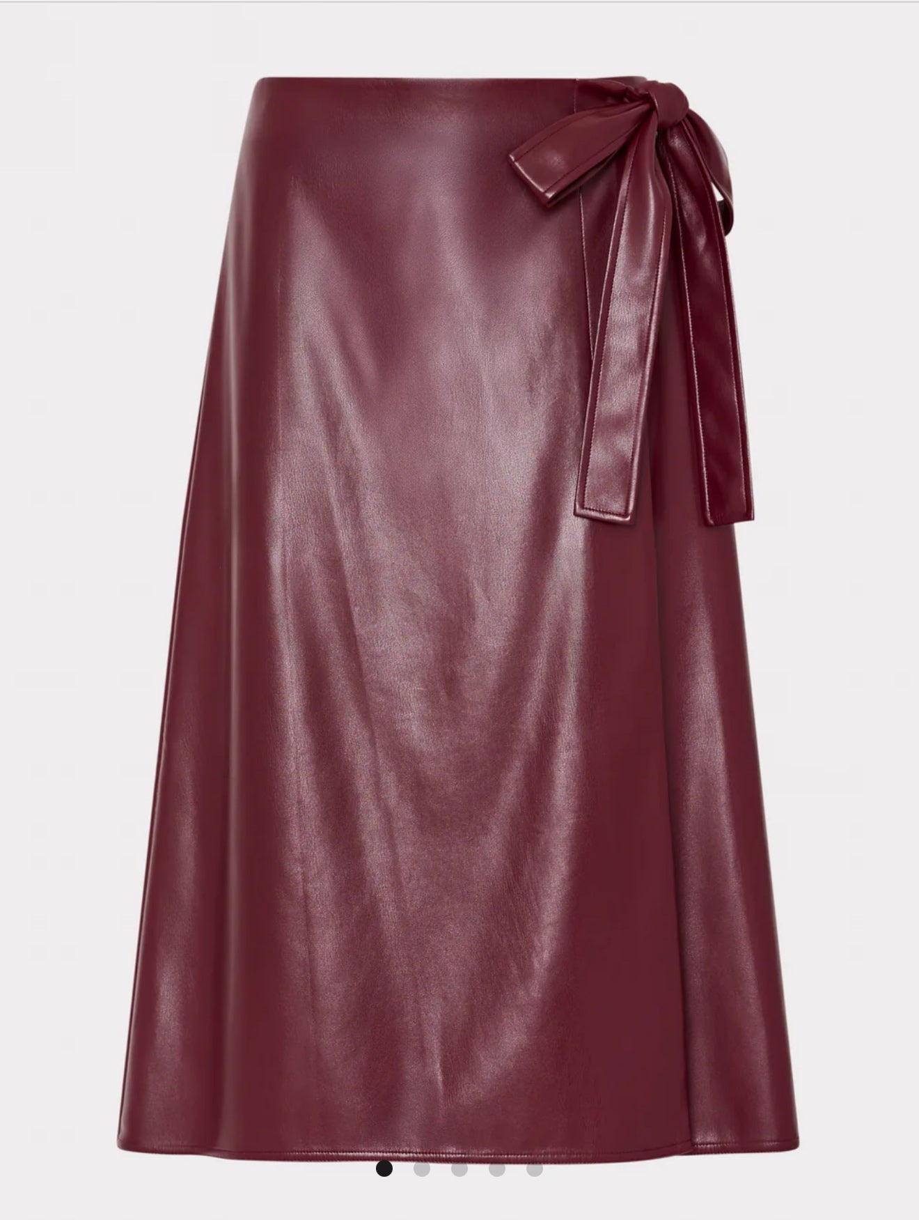 Vegan Leather Bow Maxi Skirt