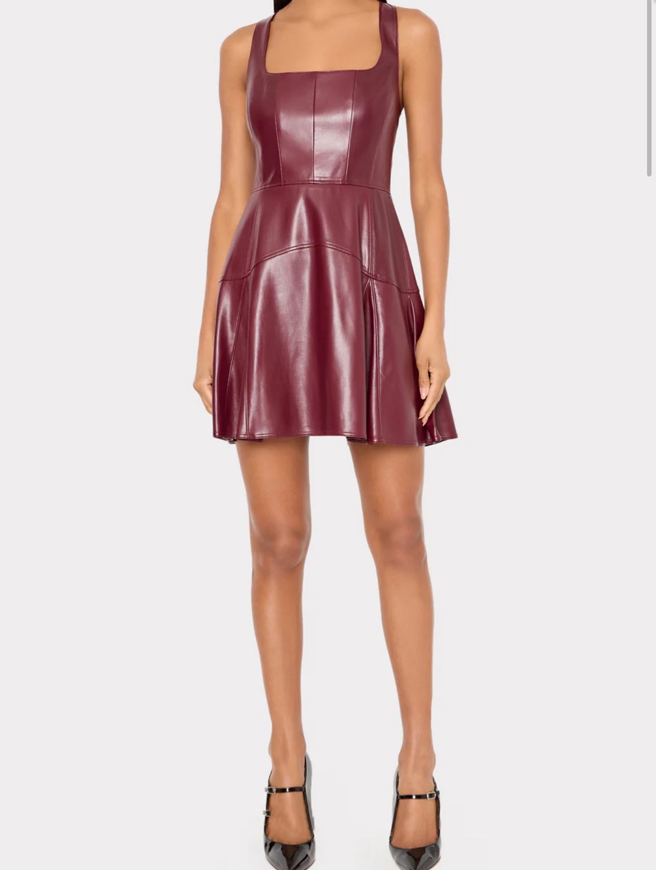 Vegan Leather Mini Dress