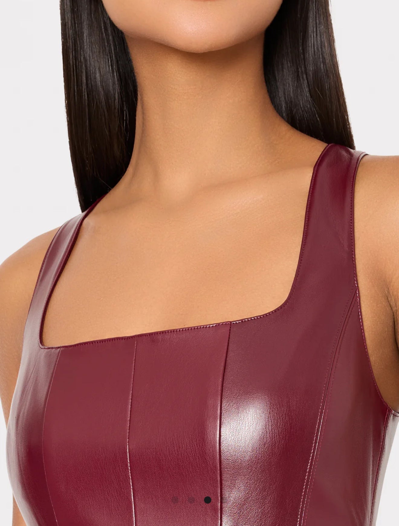 Vegan Leather Mini Dress