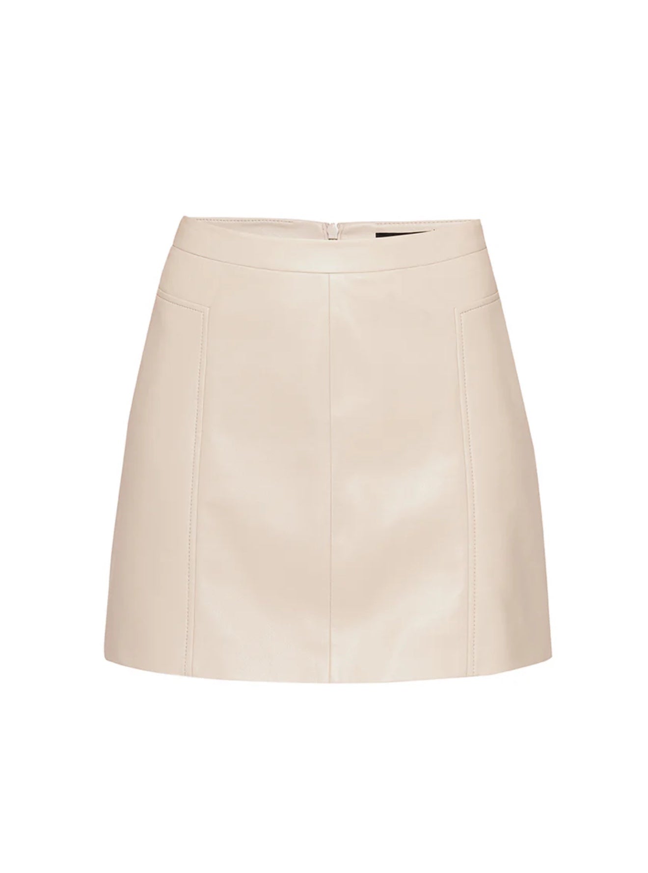 Ryder Upcycle Leather Skirt - Sand