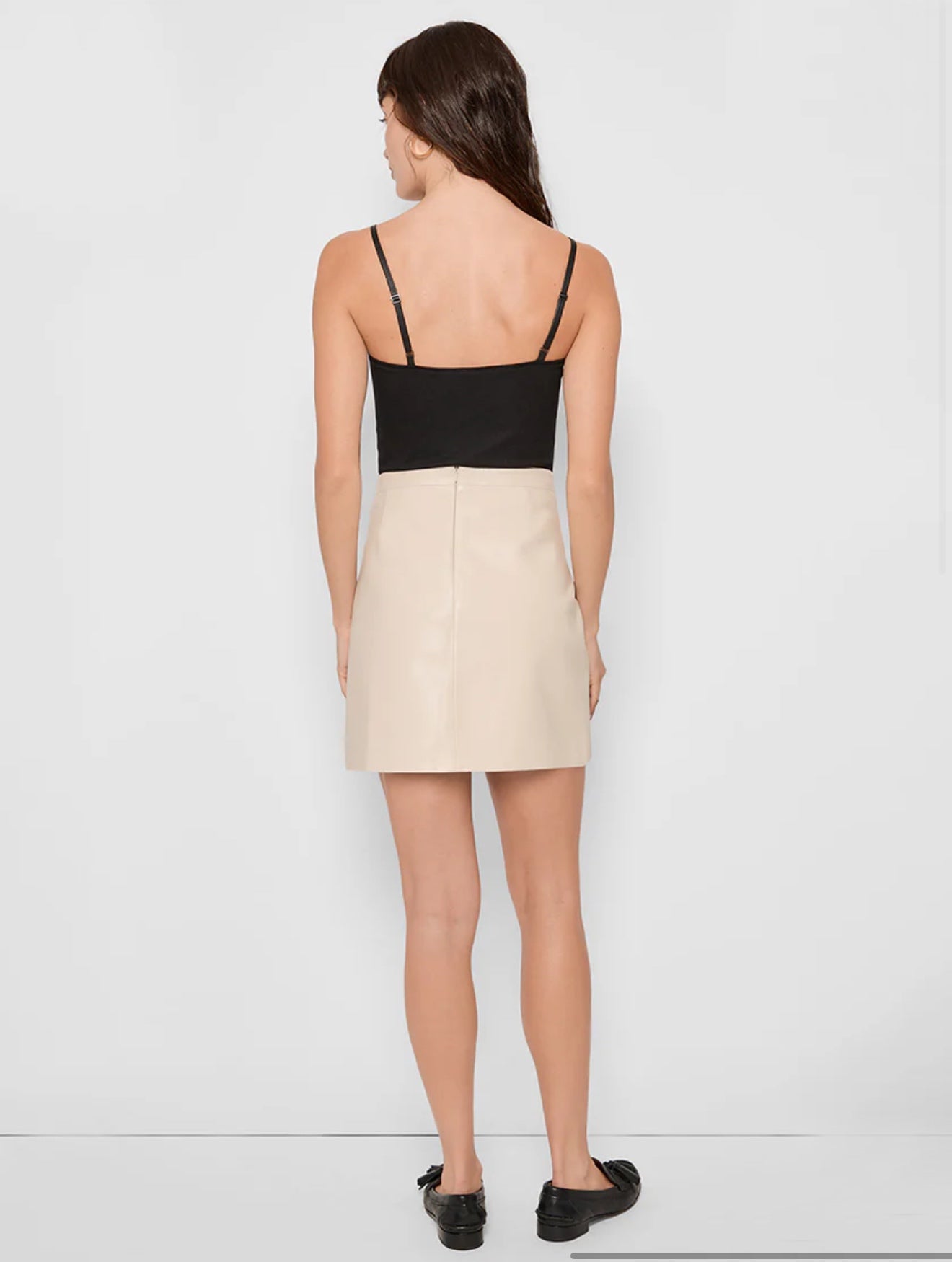 Ryder Upcycle Leather Skirt - Sand