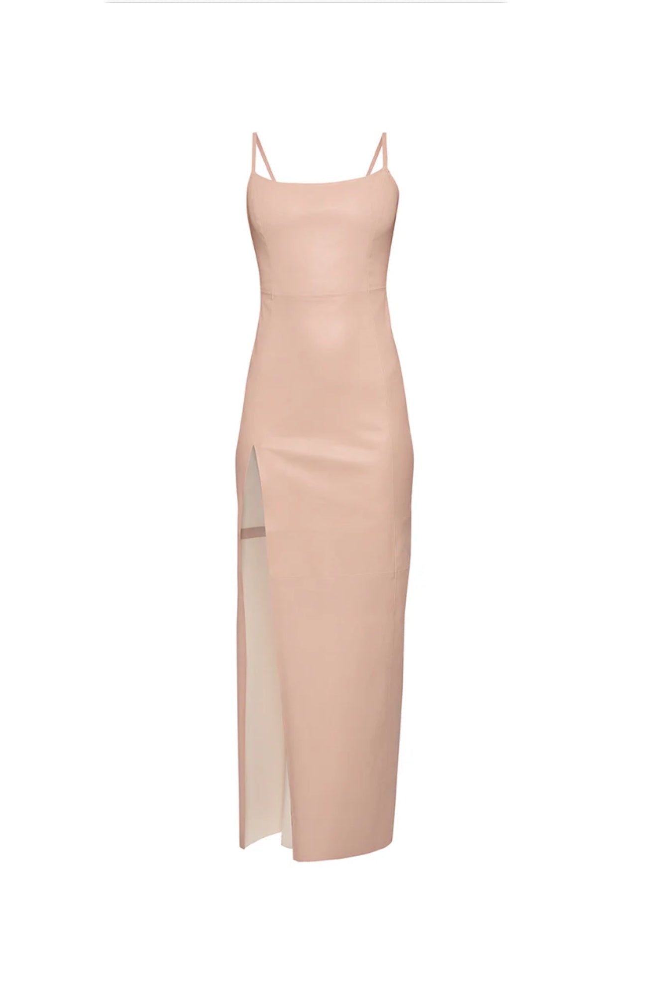 Aphrodite Stretch Leather Dress - Nude