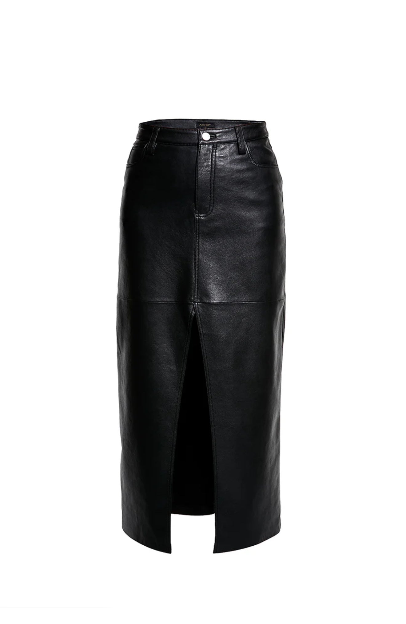 Imogen Recycled Leather Skirt Black