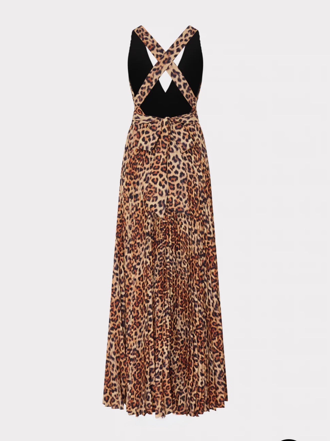 Oria Leopard Print Pleated Dress