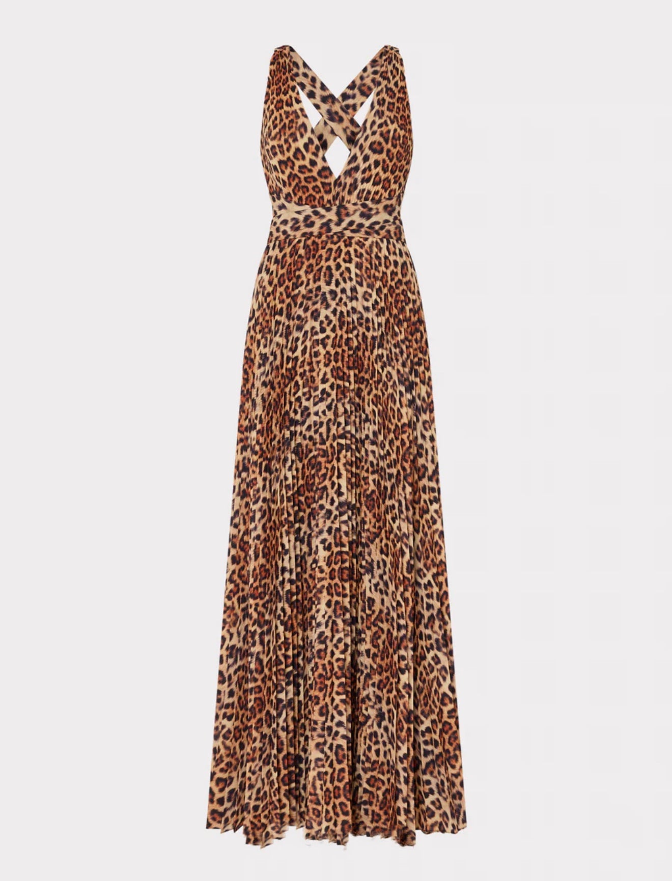 Oria Leopard Print Pleated Dress