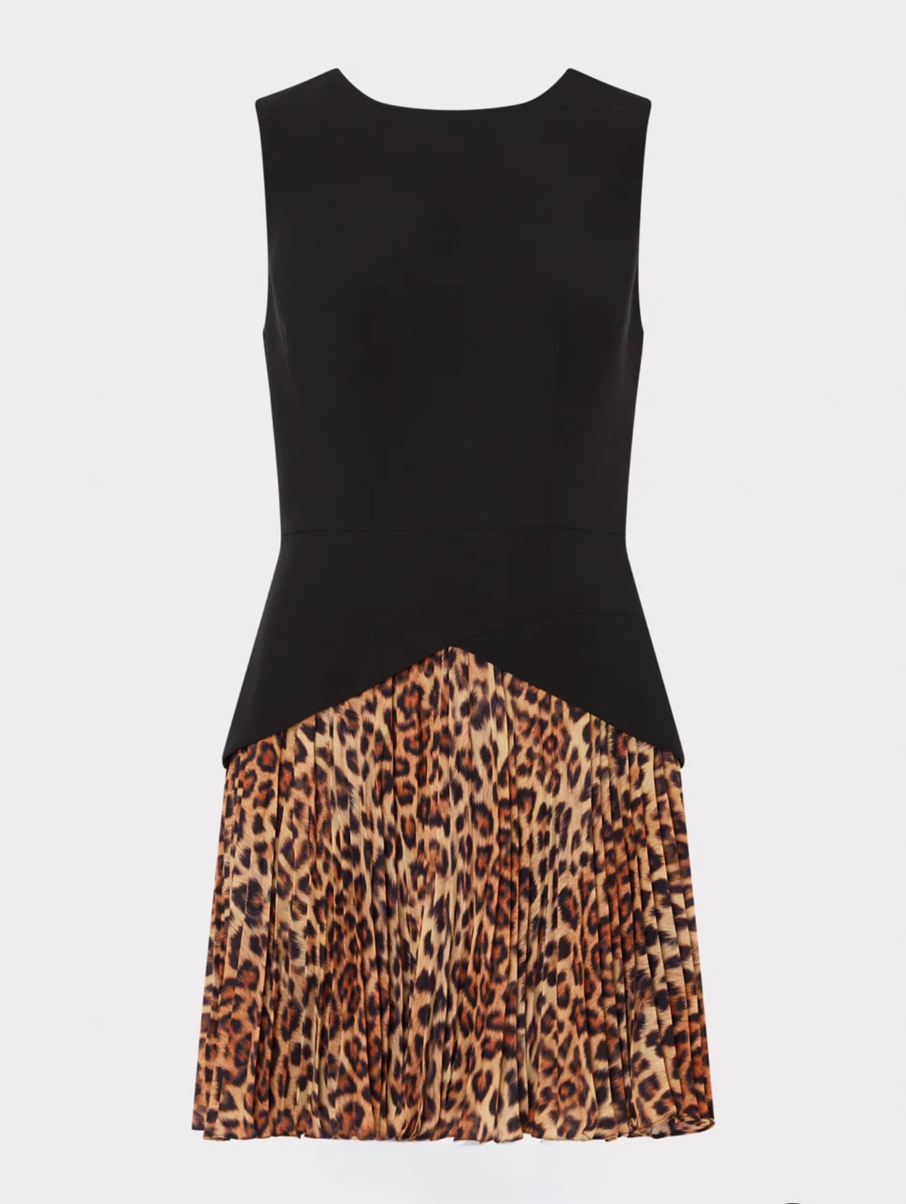 Haddy Leopard Print Pleated Mini Dress