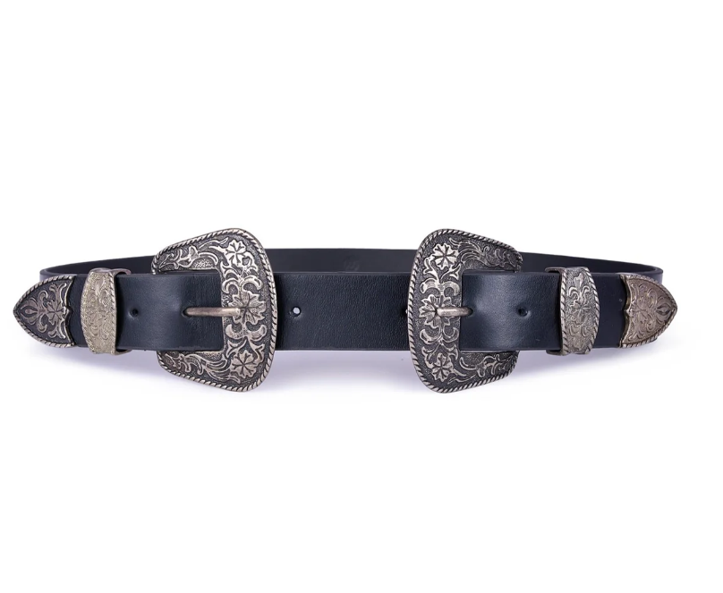 Double - Buckle Leather Belt