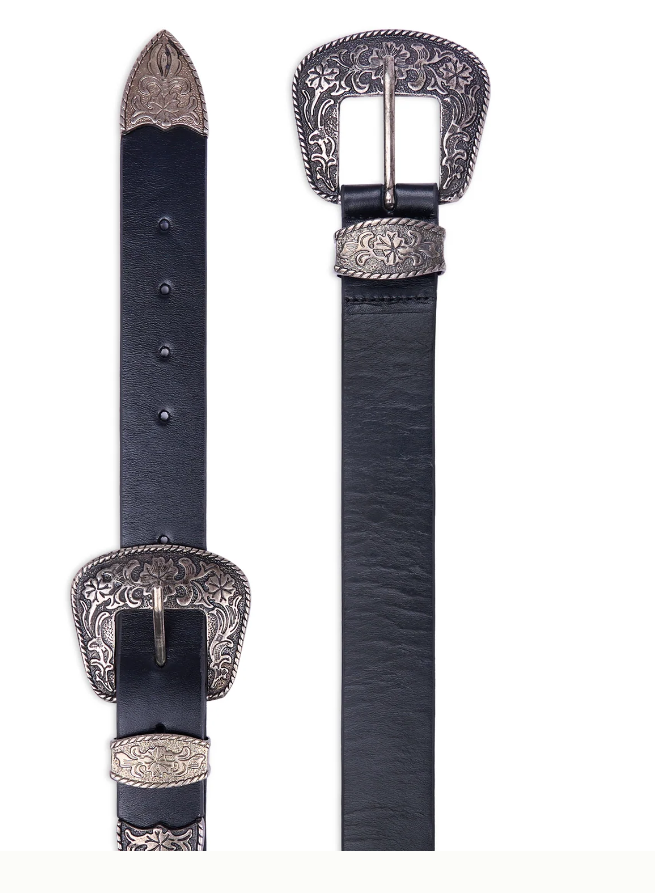 Double - Buckle Leather Belt