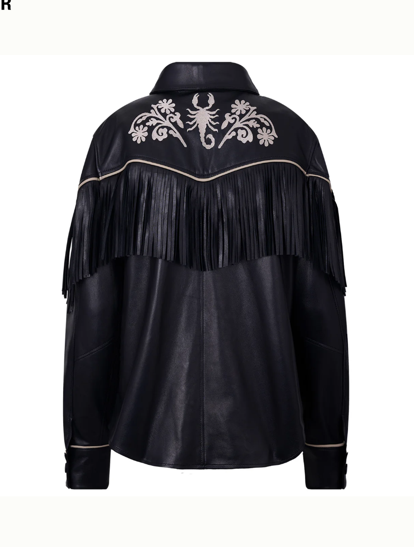 Alacran Black Fringe Shirt