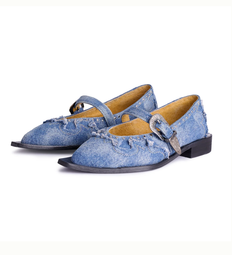 Denim Jornada Flats