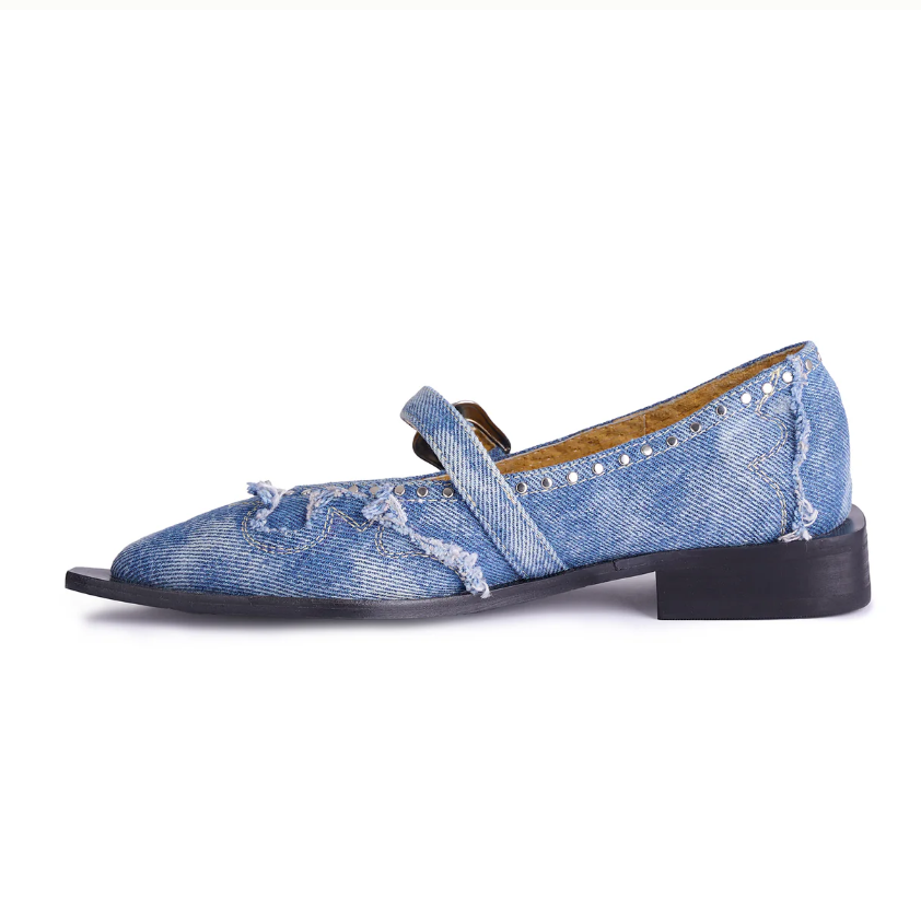 Denim Jornada Flats