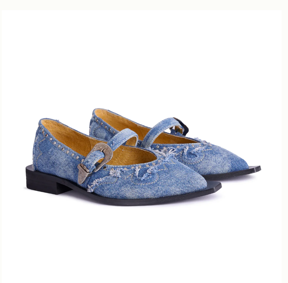 Denim Jornada Flats