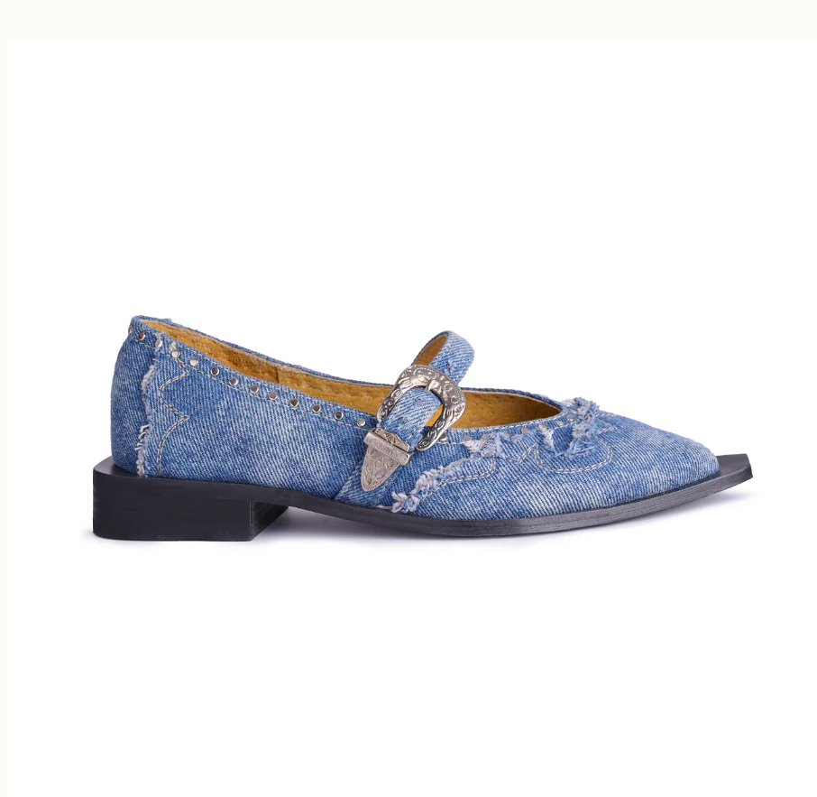 Denim Jornada Flats