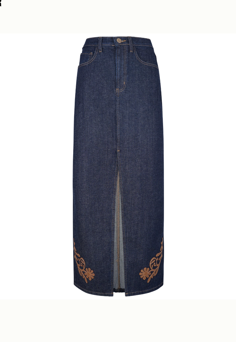 Pockets Denim Skirt