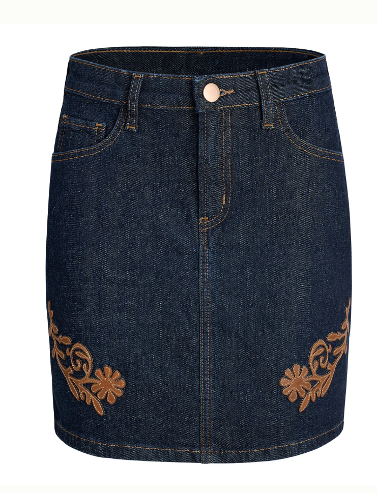 Pockets Denim Mini Skirt