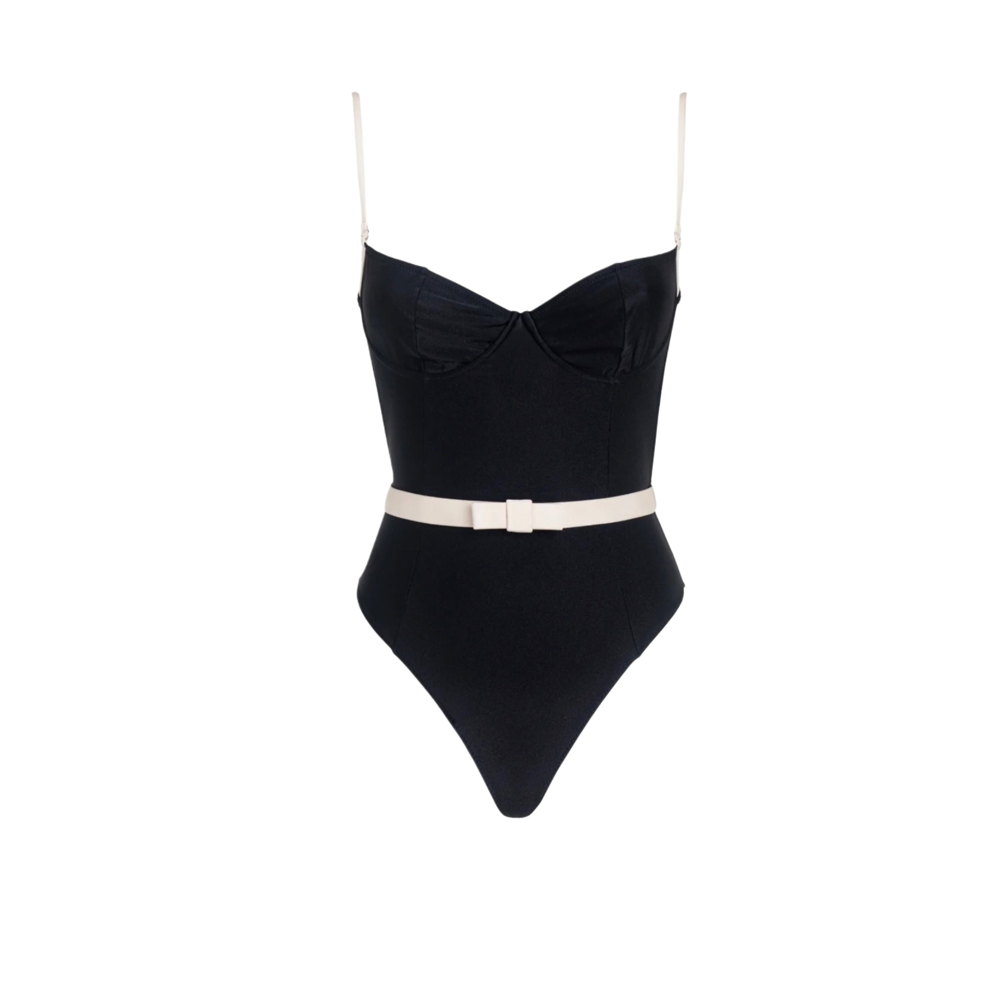 ISABEL BEACHWEAR CINDY ONEPIECE BLACK-ALMOND