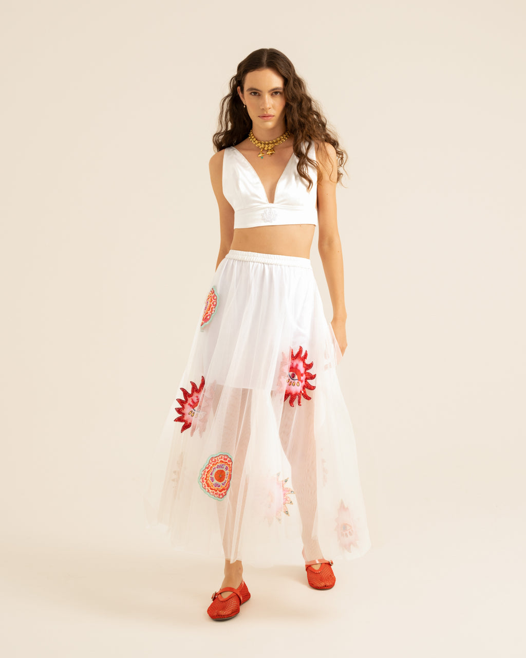 Mirage White Crop Top