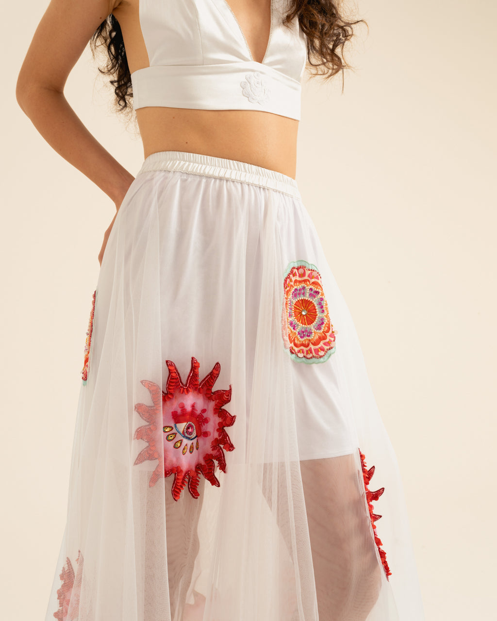 Mirage White Crop Top