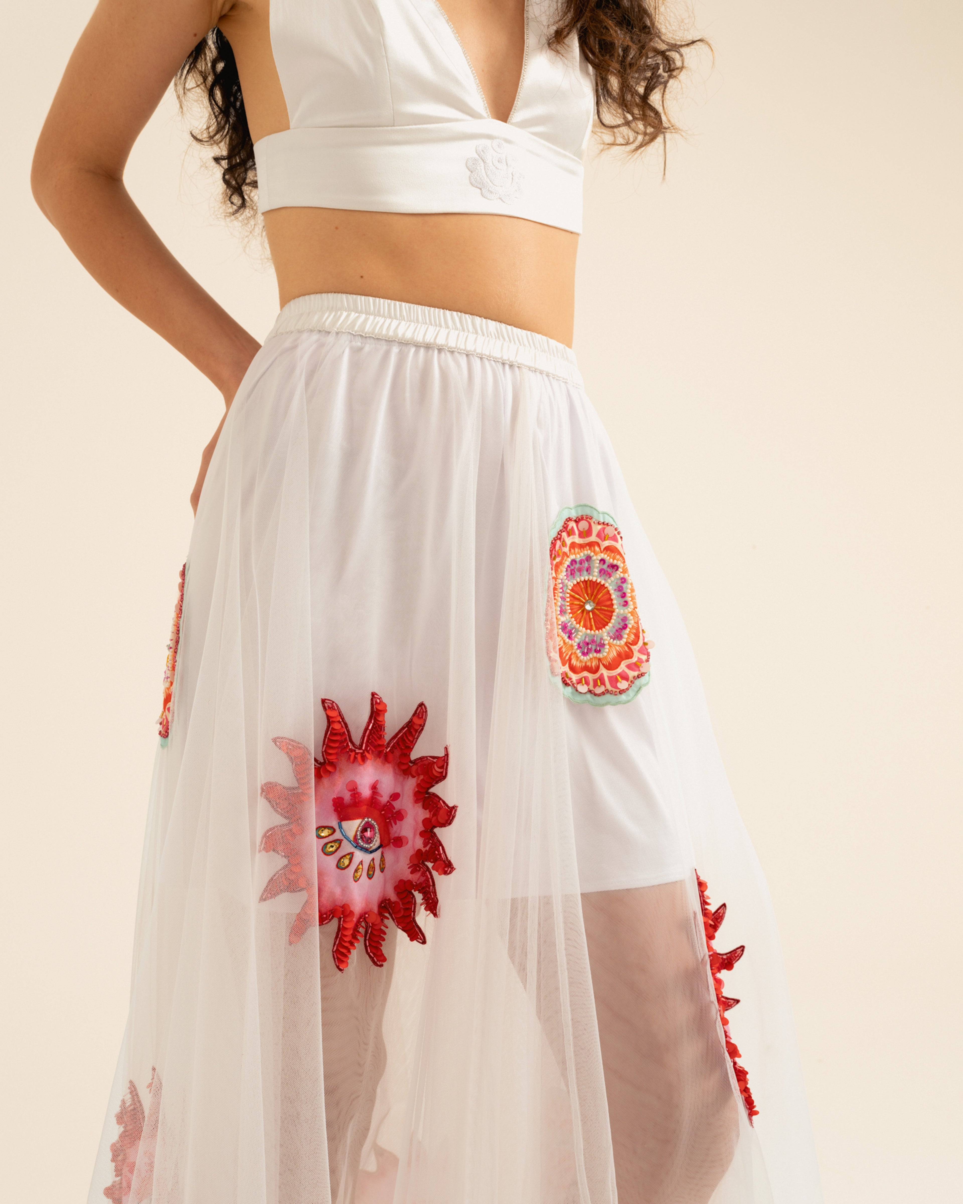 Mirage White Crop Top