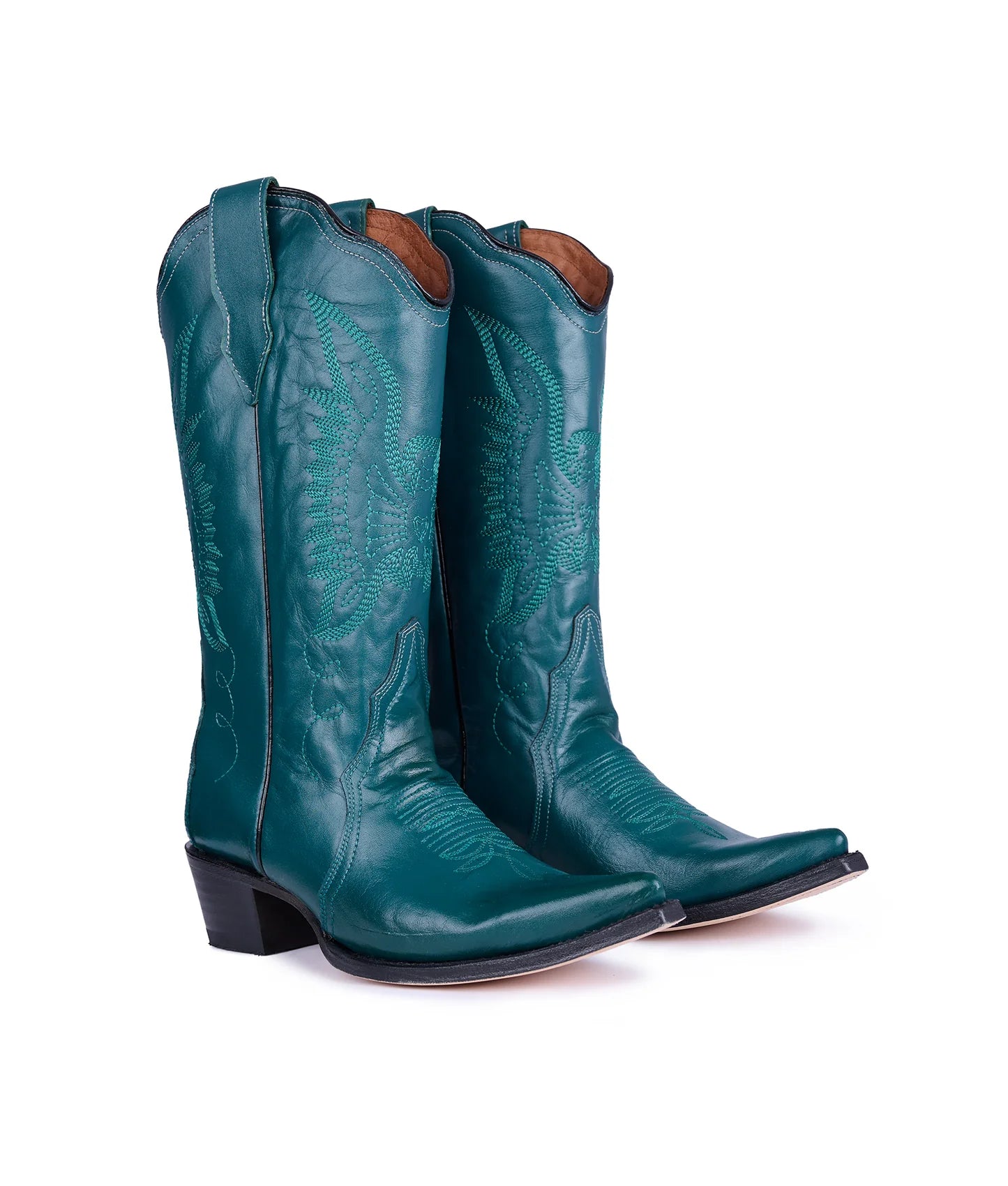 Handcrafted Green Cowboy Boots
