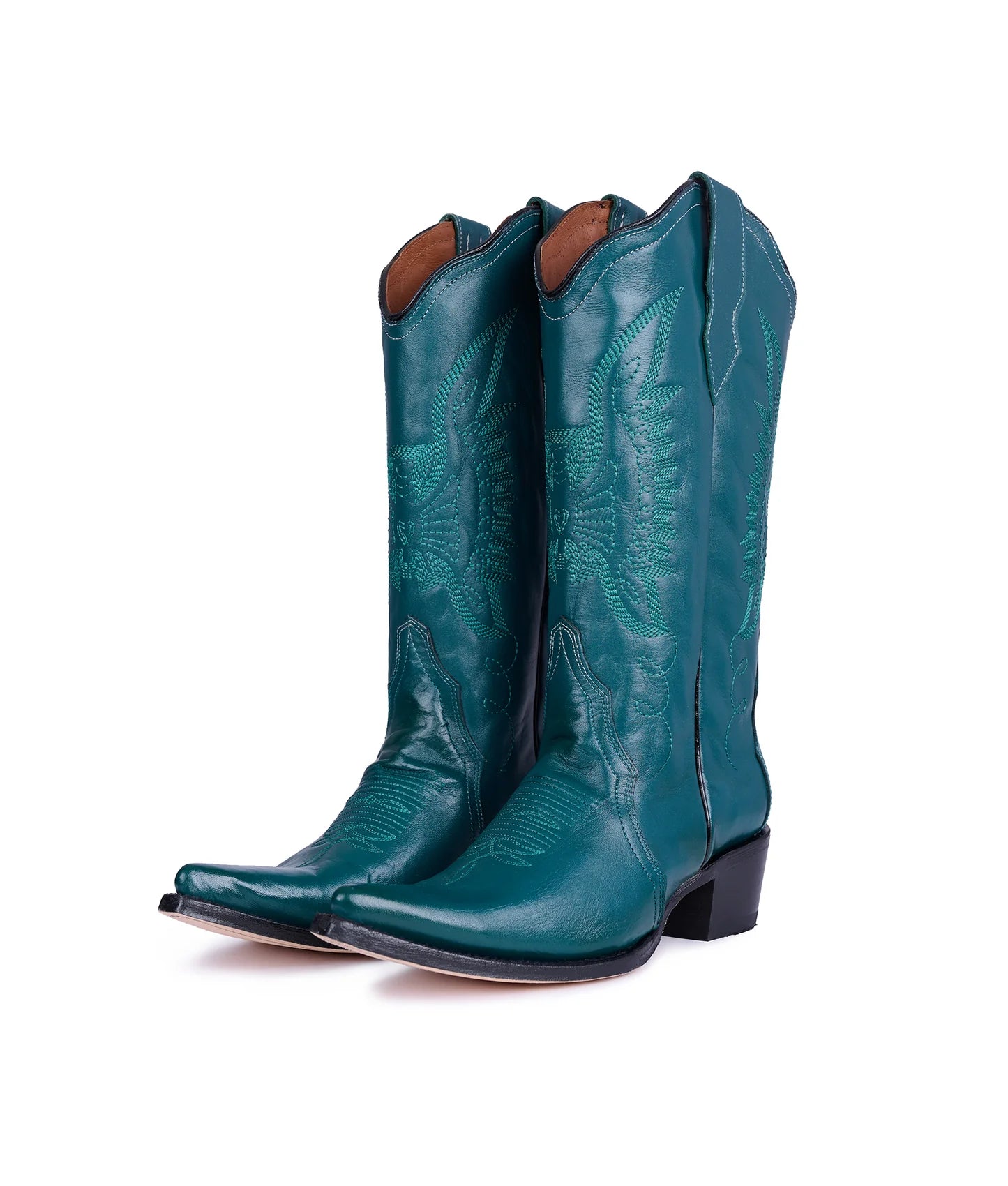 Handcrafted Green Cowboy Boots