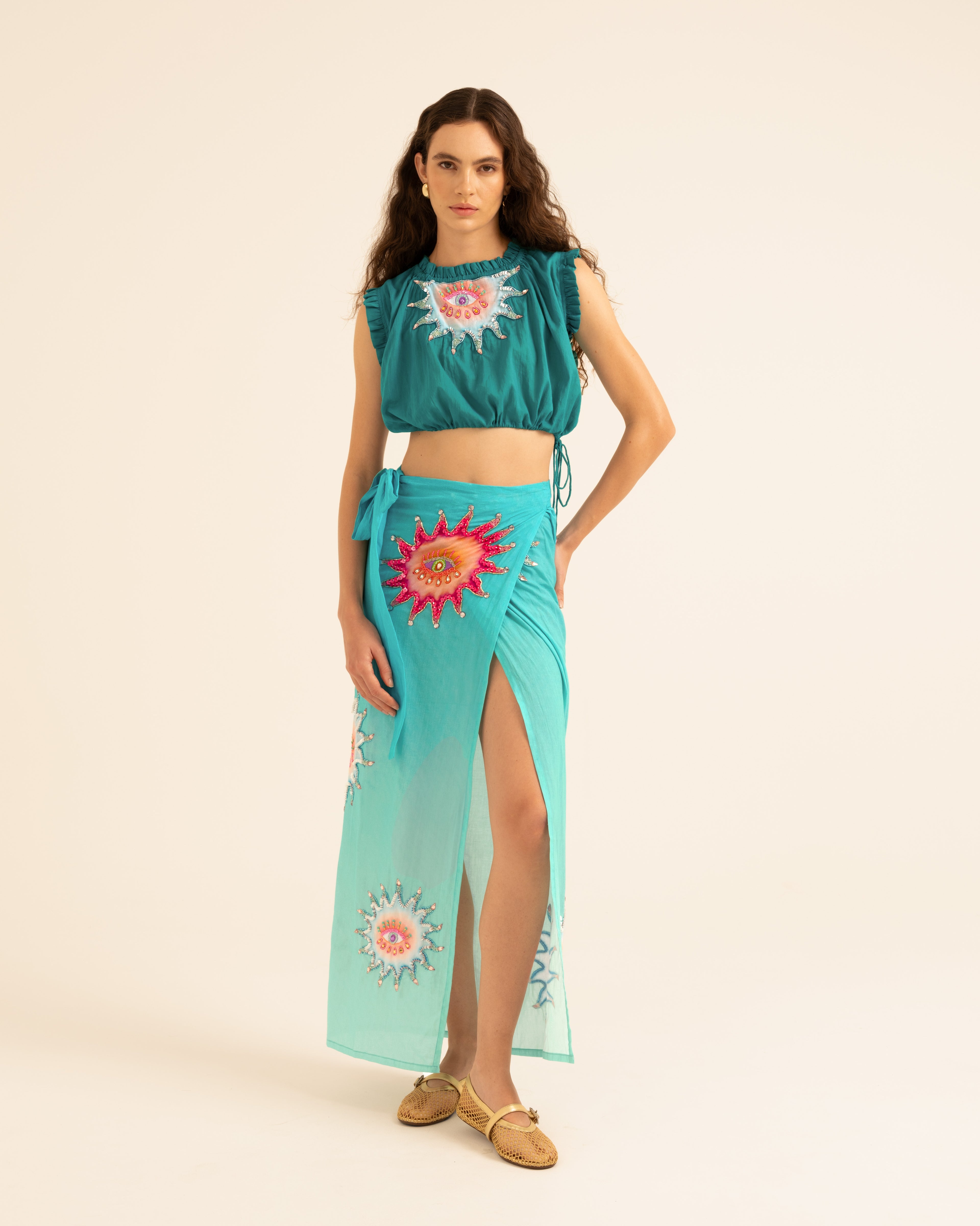 Aqua Fire Pareo Skirt