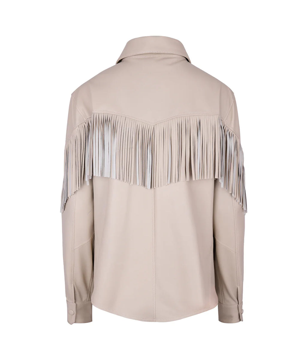 Bone fringed camisole