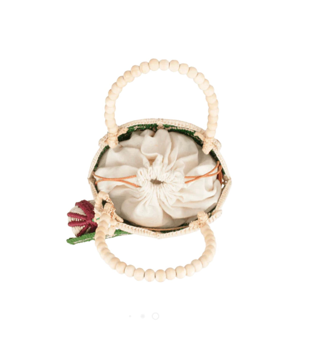 MERCEDES SALAZAR  Pink Fig Leaf MiniHandbag